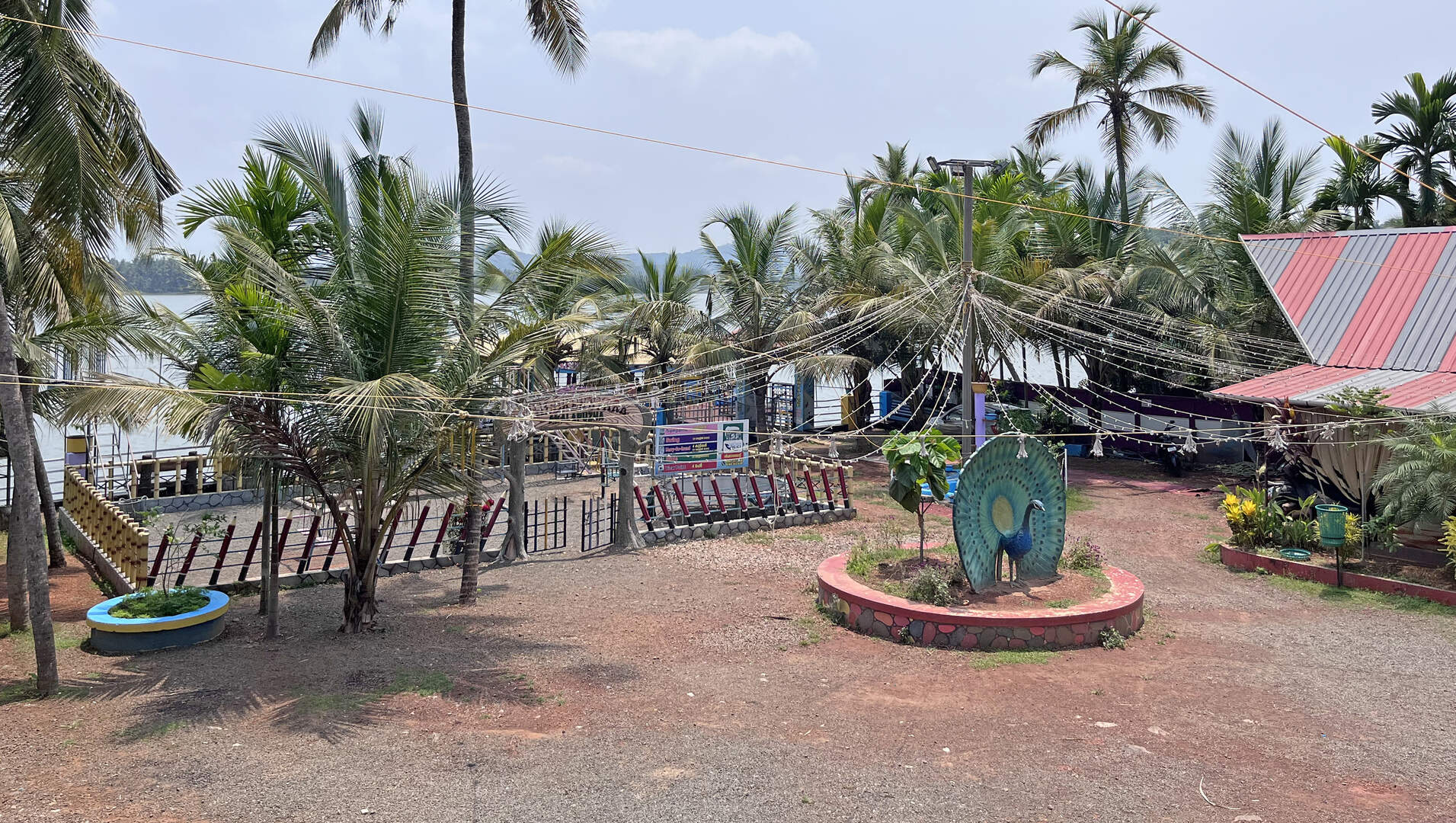 Top view of Lake View Palace premises and surrounding park